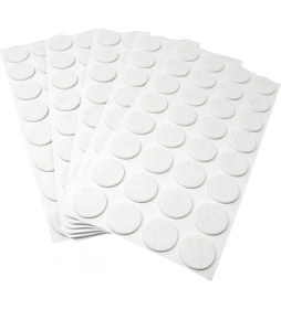 Resim Kacar Home 20 mm Yapışkanlı Koltuk Mobilya Ayak Keçesi Masa Sandalye Keçesi Zemin Koruyucu Keçe Beyaz 48 Adet 