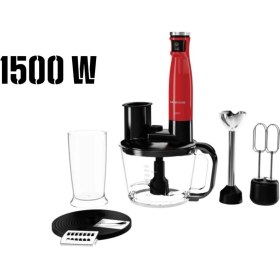 Resim Çok Fonksiyonlu - 4 Bıçaklı 1500W Blender Seti Kırmızı 