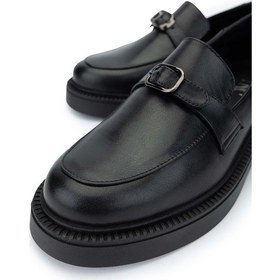 Resim Tamer Tanca Kadın Hakiki Deri Siyah Deri Loafer Ayakkabı 1060 24544 Bn Ayk Sk24-25 Sıyah Dr Siyah 