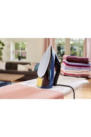 Resim Philips 2600w, 350ml, Mavi&siyah, Steamglide Akıllı Buharlı Ütü 
