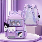 Resim Sanrio Kadınlar için Açık Mor Sırt Çantası - Ayarlanabilir Askılı, Çok Cepli, Sevimli Hayvan Temalı Oxford Kumaş Günlük Kullanım, Seyahat ve İş İçin Dayanıklı Polyester Astarlı, Güvenli Fermuarlı Çanta 