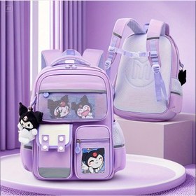 Resim Sanrio Kadınlar için Açık Mor Sırt Çantası - Ayarlanabilir Askılı, Çok Cepli, Sevimli Hayvan Temalı Oxford Kumaş Günlük Kullanım, Seyahat ve İş İçin Dayanıklı Polyester Astarlı, Güvenli Fermuarlı Çanta 