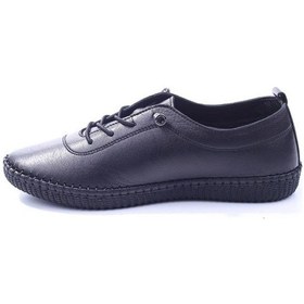 Resim Voyager 7230 Kadın Günlük Hakiki Deri Siyah Ortopedik Ayakkabı 