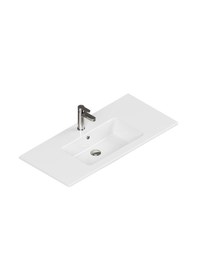 Resim Isvea Sistema T-flat Slim İnce Formlu Lavabo 101 X 46,5 Cm Beyaz Beyaz 