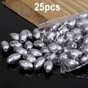 Resim 25 adet Zeytin Şekilli Bölünmüş Şot Sıkıntılar - 0.5g/2g/5g Kurşun Balıkçılık Ağırlıkları, Rigging için İdeal, Tüm Mevsimler İçin Kullanılabilir, Balıkçılık Aksesuarları | Zeytin Şekilli Ağırlıklar | Dayanıklı Balıkçılık Ağırlıkları, Balıkçılık Ekipmanları 