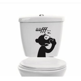 Resim ECELUXE Üff Koku Klozet Rezervuar Sticker Yapıştırma Komik 