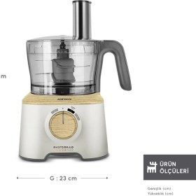 Resim Karaca Mastermaid Power Max 11 In 1 2500W Mutfak Robotu Wood Craft 