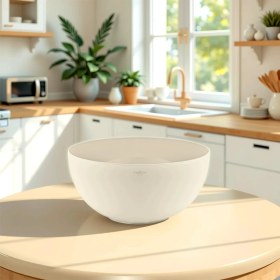 Resim Melkan Home Kase Yuvarlak Sert Plastik Büyük Boy 8,5 Lt 15 cm Krem 