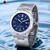 Resim Fastbuy Saffero Quartz Saati, Paslanmaz Çelik Kayış, Su Geçirmez, Çizilmeye Dayanıklı, Altın Tarih Fonksiyonu, Genç Tasarım, Altın 
