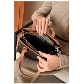 Resim Just Polo Jp4113 Kadın El Ve Omuz Çantası Ozt4113 Sıyah Taba Sıyah - Taba 