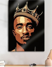 Resim 2pac Shakur Rap - Parlak Metal Baskı Tablo 