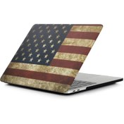 Resim MacBook Air 13 A1932 2018 A2179 2020 Bayrak Desenli Kılıf Kapak 