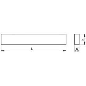 Resim 5x20x160mm. M.t.e. Dikdörtgen Lama Torna Kalemi H.s.s. Dın4964 