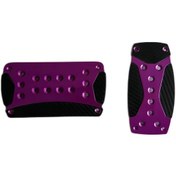 Resim Chuangyinshop 2.5mm Kaymaz Oksitlenmis Havacilik Aluminyum Pedal Siyah Karbon Desenli Mor 