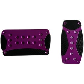 Resim Chuangyinshop 2.5mm Kaymaz Oksitlenmis Havacilik Aluminyum Pedal Siyah Karbon Desenli Mor 