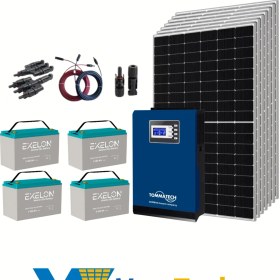 Resim Tsm Veratech Güneş Enerjisi Bağ Evi Solar Paketi 5kva Inverter 400W Güneş Paneli 100AH Jel Akü 
