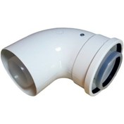 Resim Bosch Uyumlu - Buderus Yoğuşmalı Baca İlave Dirseği - 90 Derece 