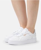 Resim Puma Günlük Rahat Kalıp Yüksek Taban Kadın Yürüyüş Ayakkabısı Sneaker Beyaz 