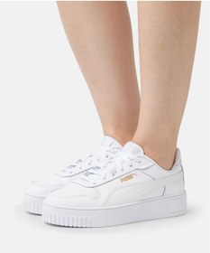Resim Puma Günlük Rahat Kalıp Yüksek Taban Kadın Yürüyüş Ayakkabısı Sneaker Beyaz 