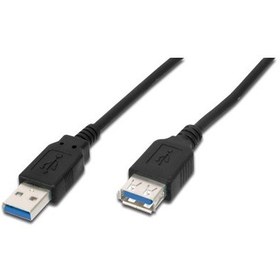 Resim USB 3.0 Uzatma Kablosu, USB A erkek - USB A dişi, 1.8 metre, AWG 28, 2x zırhlı, UL, siyah 