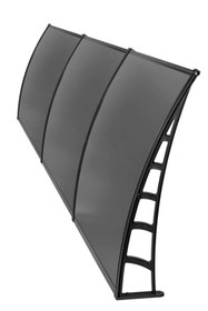 Resim GARDENPLAST Cosmos Kapı Pencere Üstü Pratik Sundurma 105x360 Cm - Siyah 