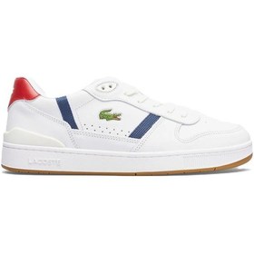 Resim Lacoste T-clip Set Hakiki Deri Erkek Beyaz Sneaker Beyaz 