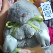 Resim Silver1 Gıoıo Yeni Yay Süsleri Tavşan Peluş Bebek Çekicilik Araba Anahtarlık Kolye (Yurt Dışından) 
