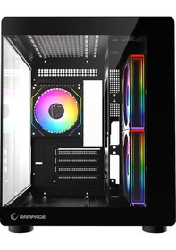 Resim Rampage Mınıd V1 750w 80 Plus Bronze M-atx Temperli Camlı 3 12cm Argb Fan Siyah Oyuncu Kasası 
