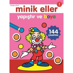 Resim Minik Eller Yapıştır Ve Boya - Pembe Kitap 