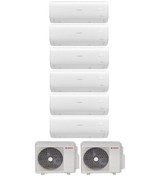 Resim Bosch Multi Split İnverter Klima 54000 Btu Dış 36+18 + 6 İç Ünite 12000 + 12000 + 12000 + 12000 + 12000 + 12000 Btu 