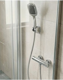Resim Ilkeshop Siyah Duş Başlığı Seti Spiral Hortumlu El Duşu Ve Duvar Askısı Banyo Seti 