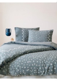 Resim Özdilek Ranforce Cilantro Tek Kişilik Nevresim Takımı %100 Pamuk Mavi 