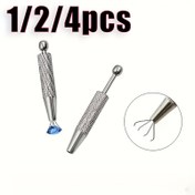 Resim 1/2/4 Adet Hassas 4 Pençeli Takı Cımbızı - Kaymaz Tutuşlu Paslanmaz Çelik Boncuk Tutucu, Ergonomik Tasarım Boncuklar ve Küçük Parçalar için, El İşi Yapımı ve DIY Projeleri için Takı Yapım Araçları 