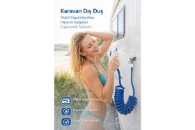 Resim Plasyay Yerli Spiral Taharetmatik Yeni Tekneler ve Karavanlar Için Mavi 150 Cm 