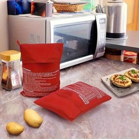 Resim 1 adet Yeniden Kullanılabilir Mikrodalga Patates Çantası - 4 Dakikalık Dengele Pişmiş Patates ve Mısır, Hızlı Yemek Hazırlığı İçin Kare PET Isıtma Çantası, Noel, Cadılar Bayramı, Paskalya, Şükran Günü Gibi Tatiller İçin Mükemmel, Mutfak Gereçleri, Mikrodalga Yiyecek Kapağı, Şenlikli Yemek Hazırlığı, Şenlikli Tasarım, Dayanıklı Mikrodalga Kapağı 