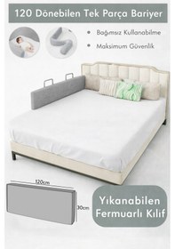 Resim Miralay Yeni Nesil Yatak Bariyeri 120 CM Gri 