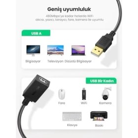 Resim Hype Store USB 2.0 Uzatma Kablosu ile Aktif Wi-Fi Amplifikatör, 5 Metre 
