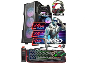 Resim Warbox HERO 24" Monitör i5 4570s 24gb Ram 256gb Ssd 250gb Hdd GT740 DDR5 4gb E.kartı Gaming PC 