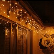 Resim ROBEVE 8 Fonksiyonlu Saçak Led Sarkıt Led Eklenebilir Led Süsleme Led Peri Led Işık Yılbaşı Işık (4 METRE) 
