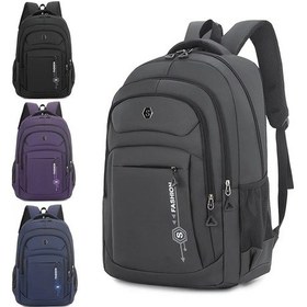 Resim Honeybeeshop Mavi Erkek Kadın Çok Katmanlı Fermuarlı Büyük Kapasiteli Dayanıklı Laptop Sırt Çantası Diğer 