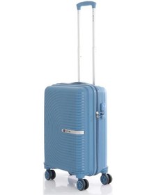 Resim Mçs Bavul Orta Ve Kabin 2li Set Kırılmaz Silikon Valiz V374 Skyblue Sky Blue 