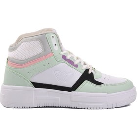 Resim Berry Hi Beyaz-Su Yeşili Bağcıklı Unisex Hi Sneaker 