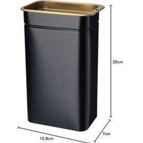 Resim Blomnıng 11x7x20 Cm Kalay Kaplama Çelik Kapaklı Kahve Çay Kurabiye Kuru Gıda Saklama Kutusu 