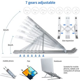 Resim My Black Notebook Laptop Tablet Tutucu Stand Metal Ayarlanabilir Katalanır Taşıma Kılıflı 