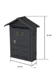 Resim Genel Markalar Akşan Çatılı Posta Kutusu Siyah 