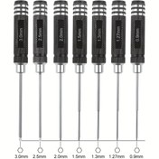 Resim 4/7 Parça Hassas Altıgen Tornavida Seti - Dayanıklı Çelik Uçlar, Ergonomik Saplı, 0.9-3.0mm Boyutlar - RC Arabalar, Uçaklar ve Hobi Modelleri için RC Alet Takımı 