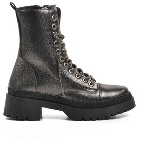 Resim Aspor Gri Gümüş Platin Kadın Topuklu Bot Platin 