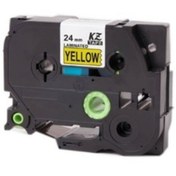 Resim Printpen Brother P Touch Tz Tape Tze651 Sari Etikete Siyah 24mm Muadil 