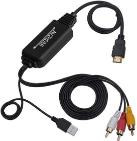 Resim Suntek PC Dizüstü DVD Tip A İçin HDMI to RCA Dönüştürücü RCA Kablo Adaptörü 