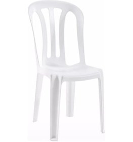 Resim Papatya Buket Sandalye - Plastik Bahçe Balkon Sandalyesi Beyaz 